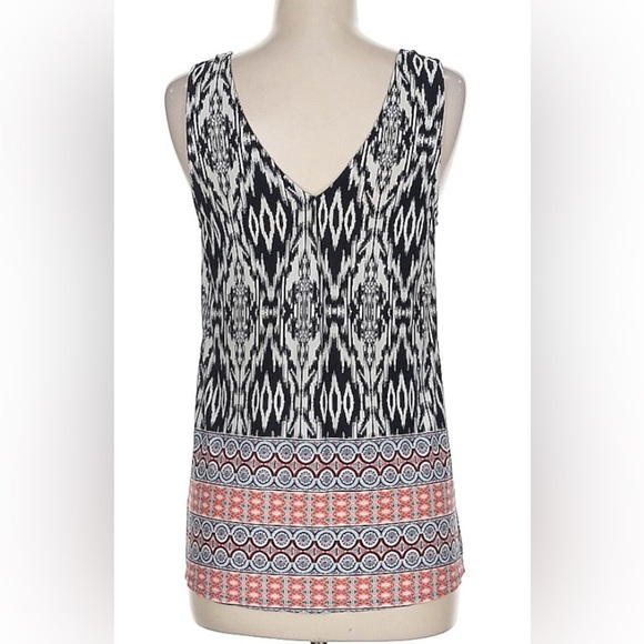 Paper Moon Black and White Patterned Sleeveless top size XL - Picture 1 of 8